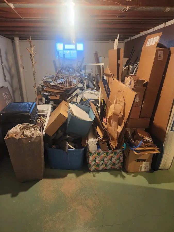 Roll-off dumpster container at job site for 4 Yard Dumpster Rental in Talent